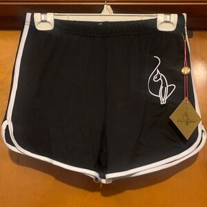 NWT Baby Phat Size L Black Logo Gym Shorts